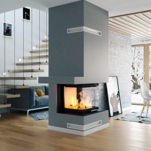 TRINITY Q-tresidig insatskamin HITZE-10kW