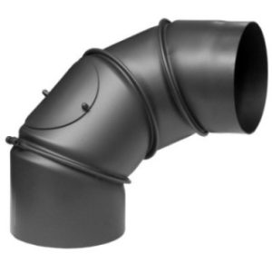 Rökrör universal böj 4-segment med sotlucka-diameter 120-200mm