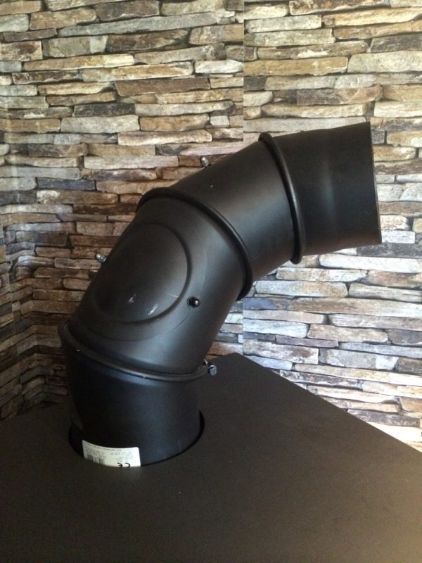 Rökrör universal böj 4-segment med sotlucka-diameter 120-200mm - Bild 5