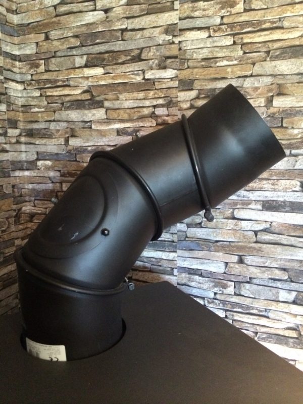 Rökrör universal böj 4-segment med sotlucka-diameter 120-200mm - Bild 6
