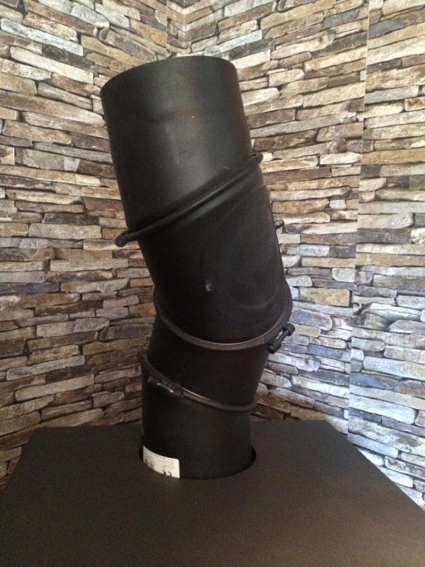 Rökrör universal böj 4-segment med sotlucka-diameter 120-200mm - Bild 7