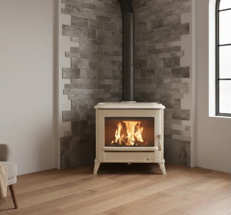 Gjutjärnskamin MODENA 10kW-Invicta-flera färger - Bild 5