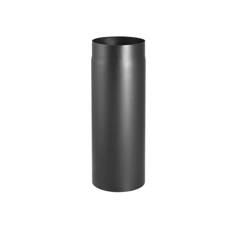 Rökrör 50 cm i svart stål för kamin finns i diameter 120, 130, 150, 160, 180, 200, 220 och 250 mm med 2 mm godstjocklek